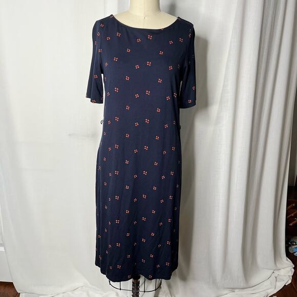 Hobbs London Navy Knit Shift Dress Size 8 - Picture 1 of 7